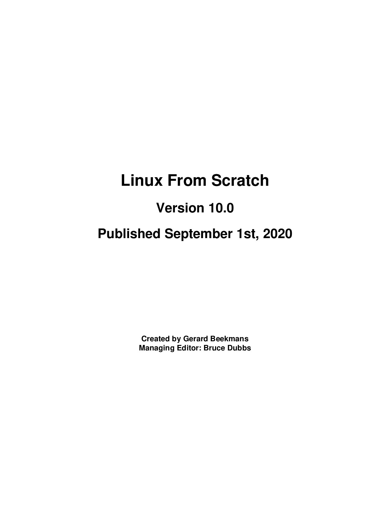 Linux From Scratch - Version 10.0